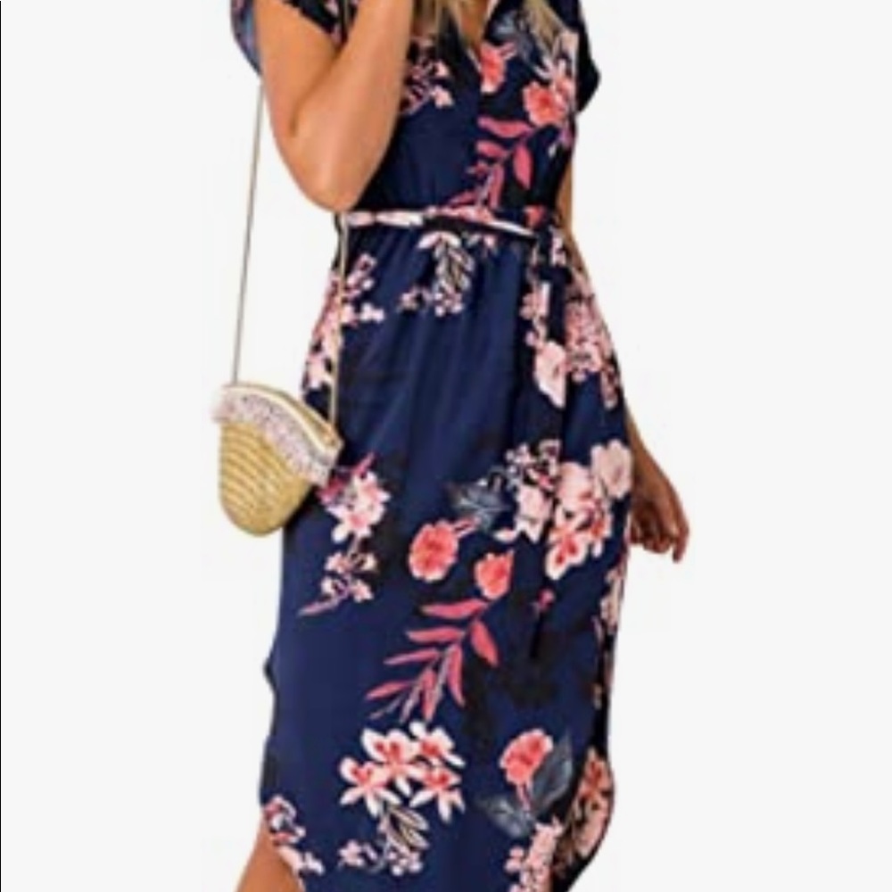 TEMOFON Women's Dresses Summer Floral Geometric Pattern